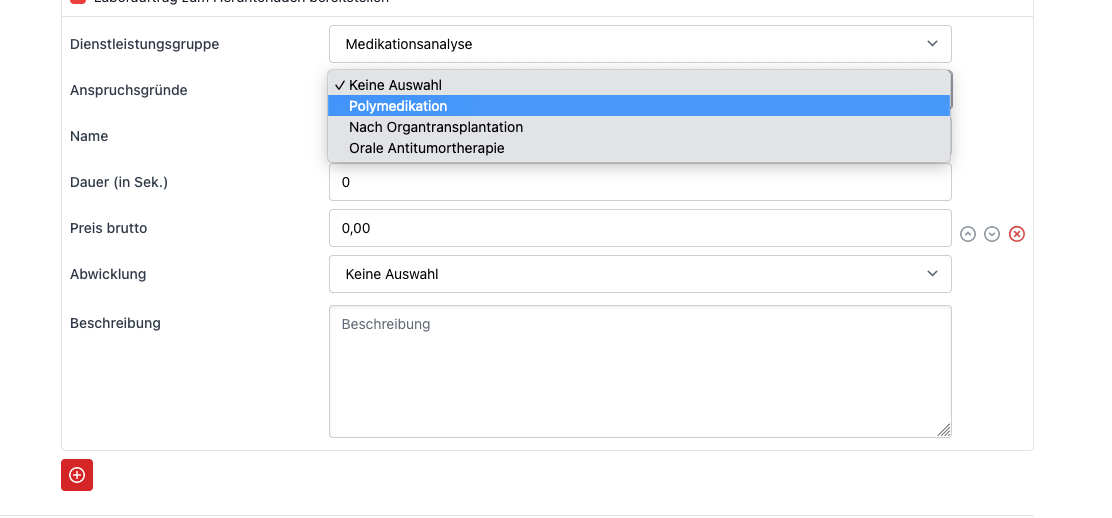 Auswahl Anspruchsgründe Medikationsanalyse